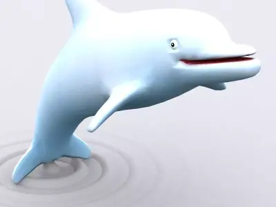 3DRT - toonpets animals Dolphin  Low-poly 3D model