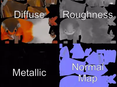 Vibrant Robin Bird model pack Low-poly 3D model