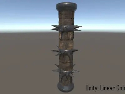 Medieval Spinning Trap Low-poly 3D model