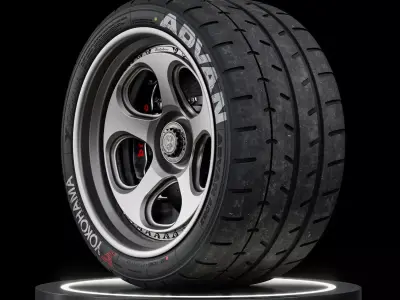 Yokohama Advan A052 315 30 ZR18 LOGOS 3D model
