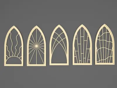Gothic Windows Collections 2 3D model