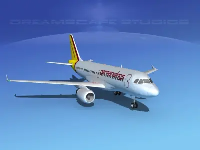 Airbus A319 Germanwings 3D model