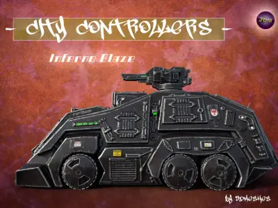 City Controllers - Inferno Blaze - PBR lowpoly Low-poly 3D model