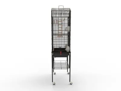 Large Canary Parakeet Cockatiel Lovebird Finch Bird Cage 3D model