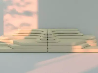 Modern Sofa Free 3D model 4