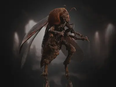 Insectoid Creature Low-poly 3D model
