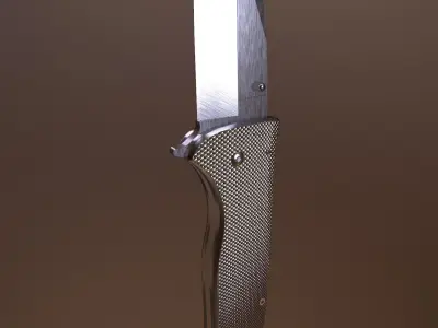 Rigged Folding Pocket Lock  Knife Low-poly 3D model