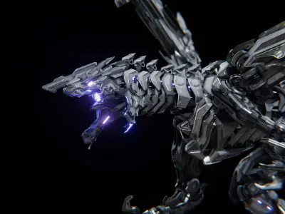 Dragon Robot Low-poly 3D model