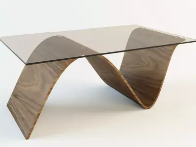 3D Model Coffee Table set Low-poly 3D model
