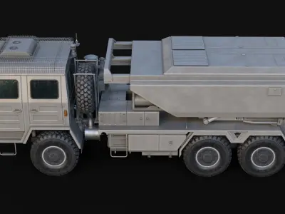 SR-5 MLRS LODs Game Ready Rigged Low-poly 3D model