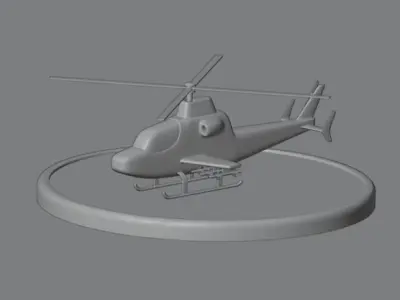 Helicopter camouflage Low-poly 3D model