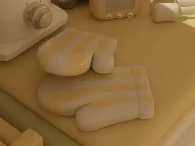Oven Glove Cozy Model by Poonsiri Free low-poly 3D model