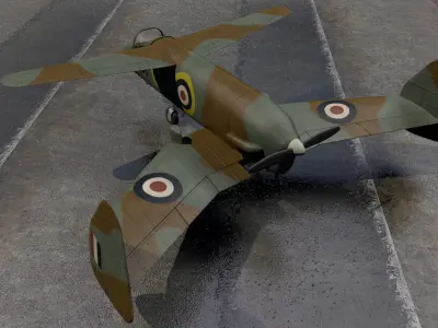 Miles M-35 Libellula 3D model