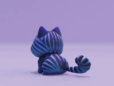 Cheshire Cat Toy Low High Poly Low-poly 3D model
