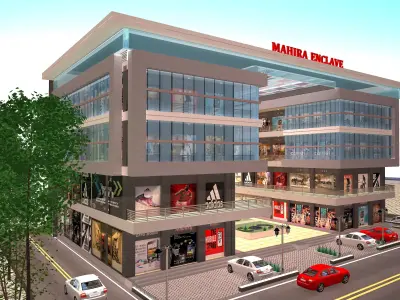 Commercial Building Elevation Model 3D model