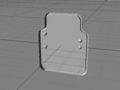 Personal Armor Shield - Small Ballistic Shield 3D model