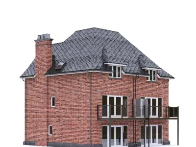 English Brick House 21 Low-poly 3D model