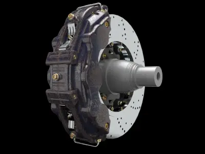 Composite ceramic brakes 3D model
