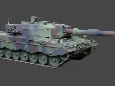 Leopard 2 Main Battle Tank 3D print model