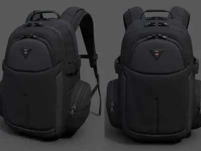 Backpack Camping Generic military human bag storqge baggage  Low-poly 3D model