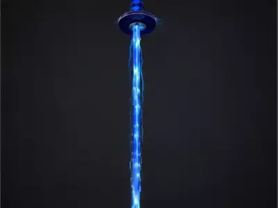Stormlight Energy Katana Low-poly 3D model
