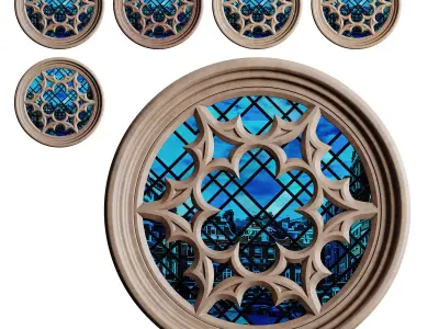 Gothic Window 03 3D model