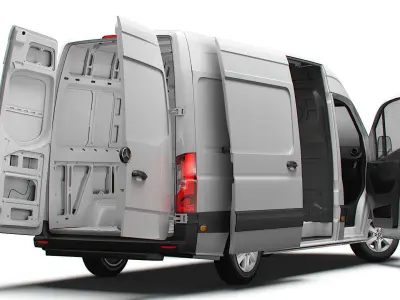 Mercedes Benz Sprinter L2H2 RWD HQ Interior 2025 3D model