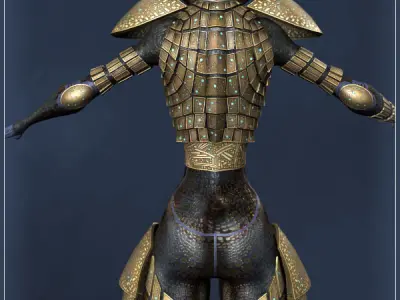 Alien Soldier Low-poly 3D model