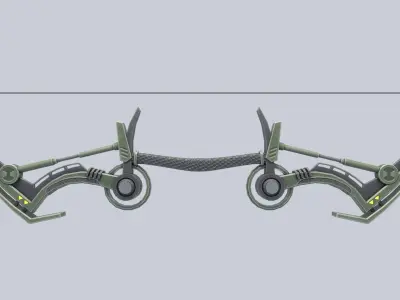 Scifi bow Low-poly 3D model order