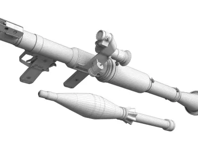 RPG-7 optical sight Low-poly 3D model