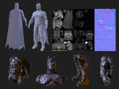 Batman Free low-poly 3D model