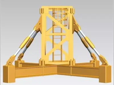 TOWER CRANE -Crane body segment ground base- Free 3D model