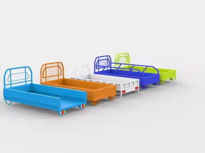 pickup truck body set 3D model