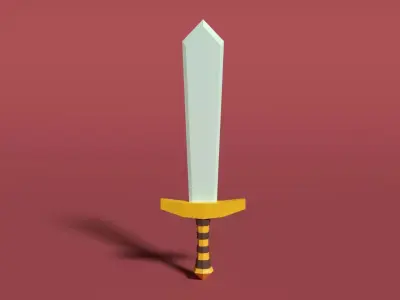 Sword Basic Game Free low-poly 3D model