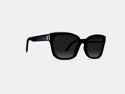 Aubrey Sunglasses in Jet Black Low-poly 3D model