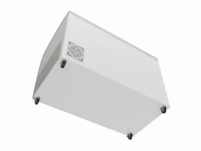 Ice cream freezer with curved glass doors 3D model