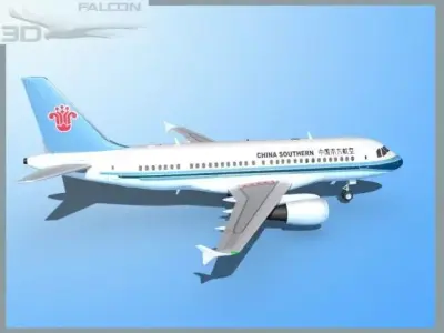 Falcon3D A319 China Southern 3D model