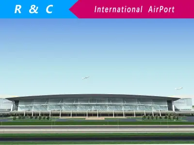 International Airport Low-poly 3D model