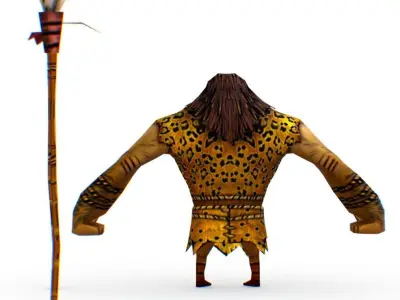 Low Poly Cartoon Creature Hunter Low-poly 3D model