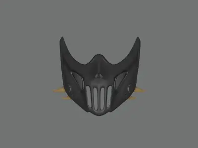 Evil mask Low-poly 3D model