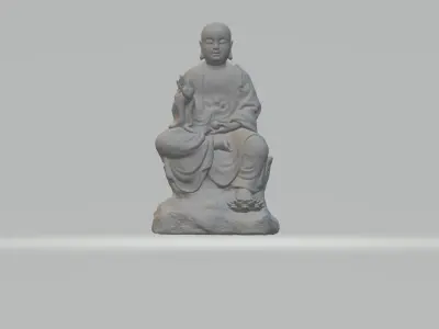 Ksitigarbha Bodhisattva Buddha Statue 3D print model