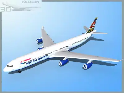 Falcon3D A340-600 British Airways 3D model