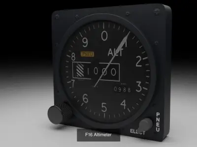 F16 Centre Console Instruments PACK 3D Model Collection