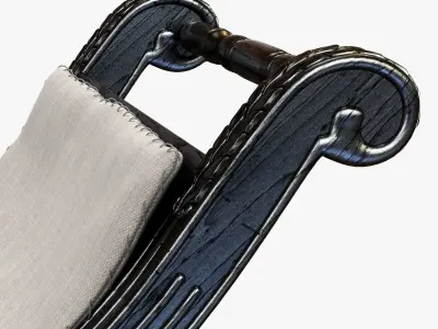 Restoration Hardware 18TH C NEOCLASSICAL UPHOLSTERED STOOL 3D model