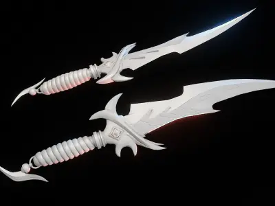 Fantasy Dagger 1  Low-poly 3D model