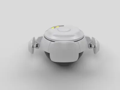  Sci-fi ship Low-poly 3D model