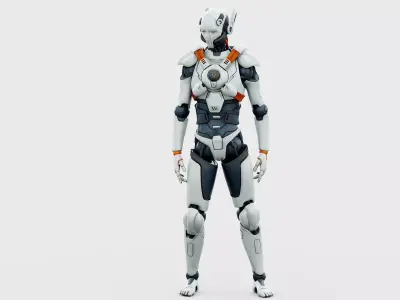 CYBORGTOPIA B-17  Rigged for Unreal Engine - Unity - MIXAMO 3D model