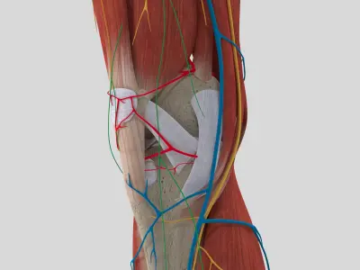Complete Knee Anatomy 3D model