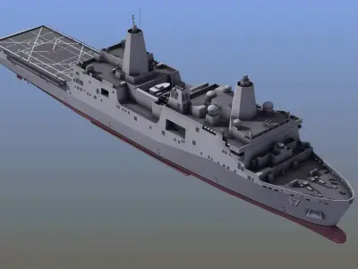 San Antonio LPD Assault Ship 3D model