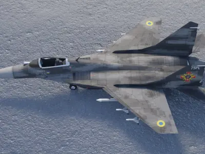 MIG-29 Fulcrum Ghost of Kyiv Low-poly 3D model